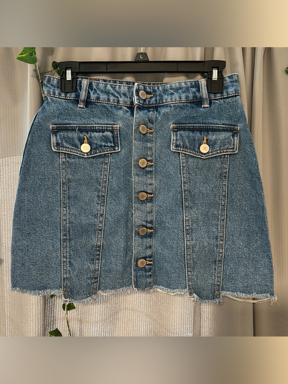 Zara denim mini skirt